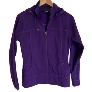 Marmot‎ Hooded Zip Front Jacket Womens Size SP Purple Lightweight Fitted